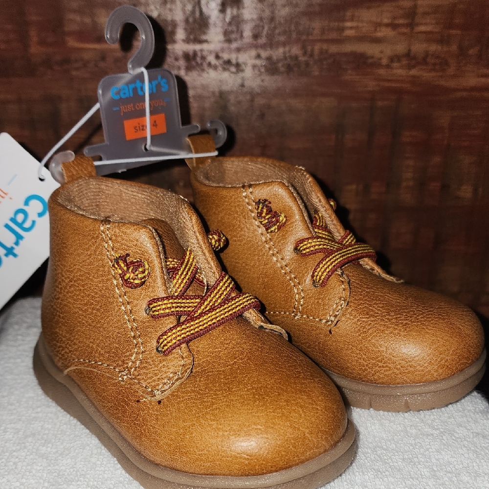 Carter's Tan Kids Boots with Brown Laces